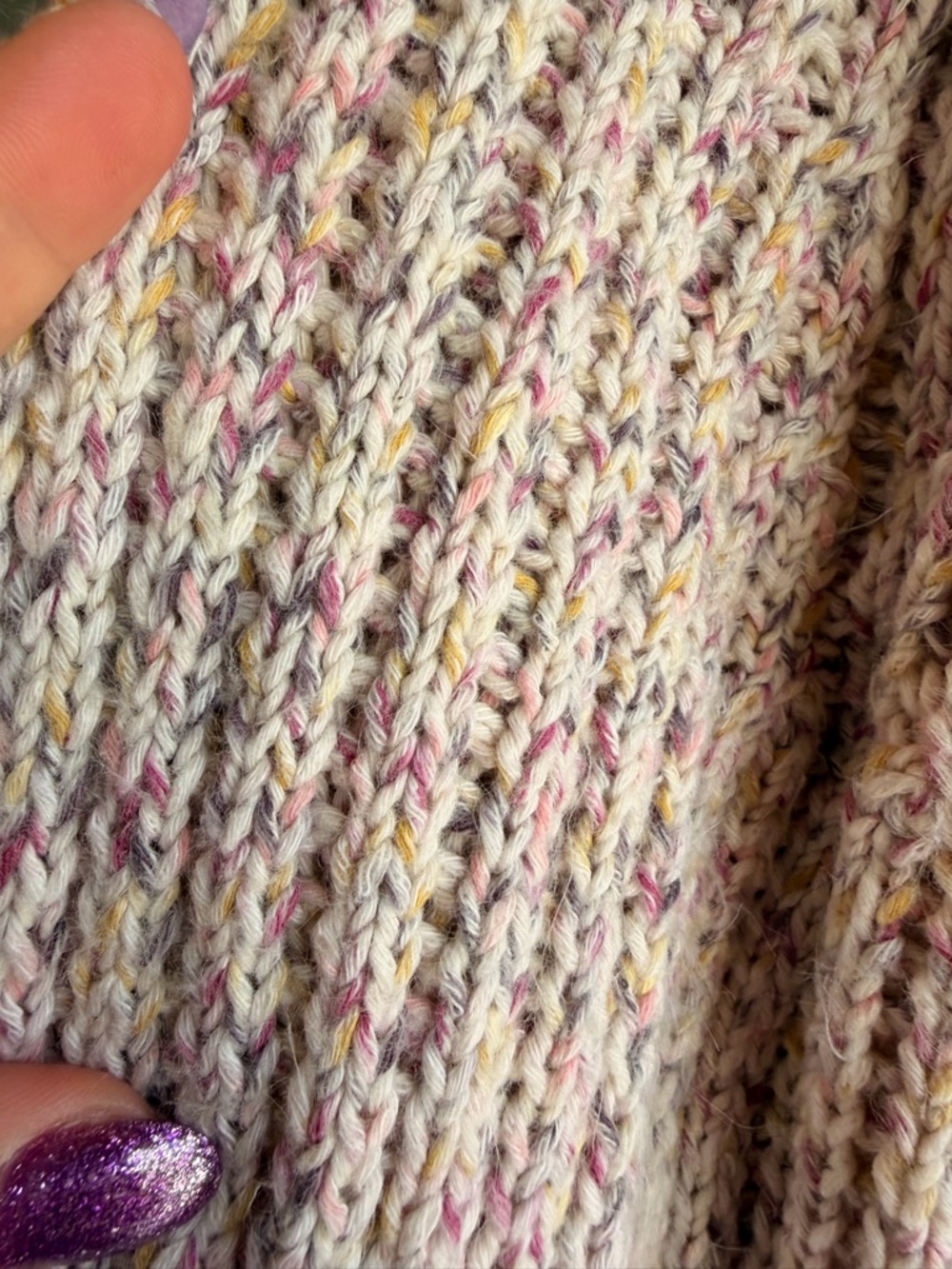 Lightweight Pink Multi Open-Front Ribbed Cardigan - Picture 2 of 4